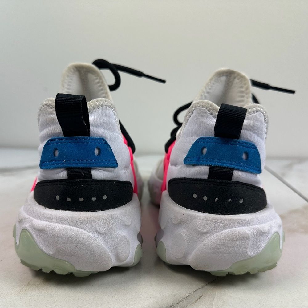 Nike Women's React Presto White Hyper Pink Photo Blue Running Shoes Sneakers, 9 - Picture 9 of 11